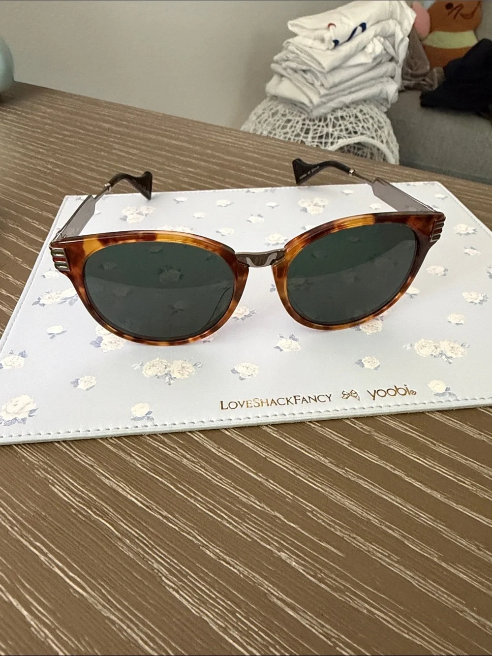 Gucci Tortoise Frame Sunglasses with Dark Lenses